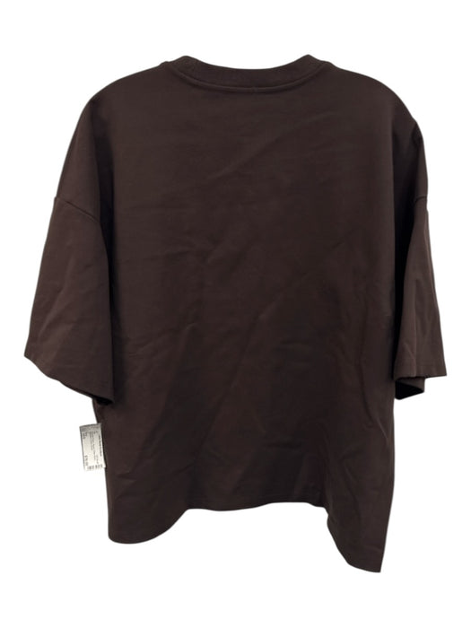 Staud Size XS/S Chocolate Brown Rayon Crew Neck Half Sleeve Top Chocolate Brown / XS/S