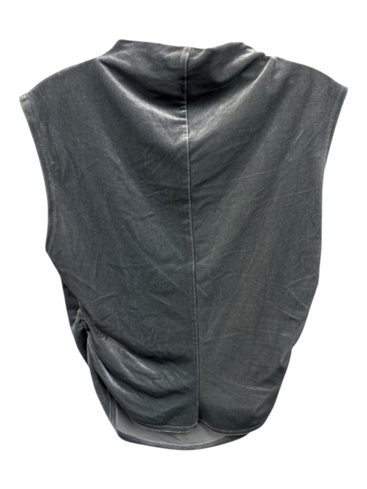 Reformation Size S Silver Gray Polyester Velveteen Rouched Sleeveless Top Silver Gray / S
