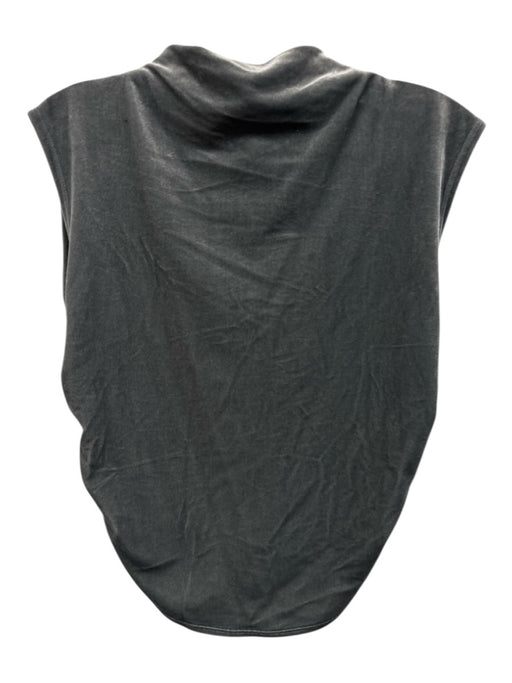 Reformation Size S Silver Gray Polyester Velveteen Rouched Sleeveless Top Silver Gray / S
