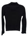 Banana Republic Size XXS Black Merino Ex Fine Wool Half Button Ribbed Sweater Black / XXS