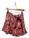 Loveshackfancy Size 6 Purple & tan print Rayon Blend Pleated Floral Skirt Purple & tan print / 6