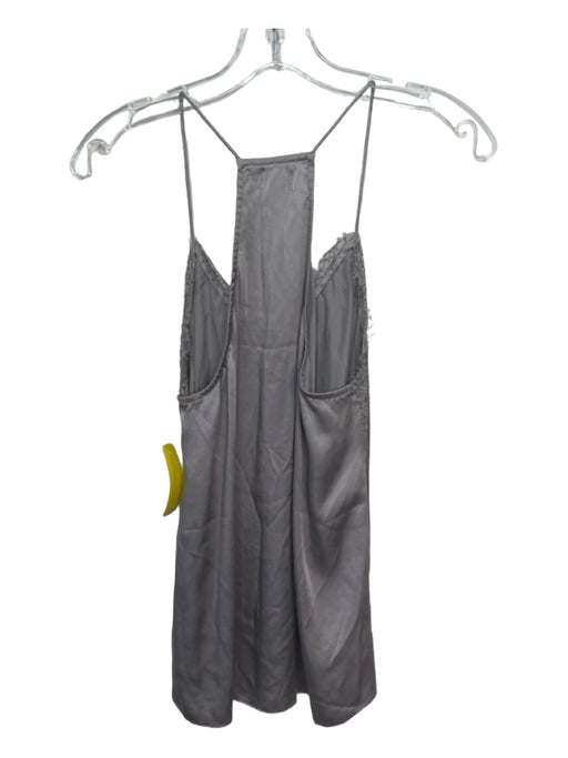Cami NYC Size S Gray Silk Spaghetti Strap Lace Trim Slip Top Gray / S