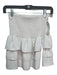 Amanda Uprichard Size XS White Polyester Smocked High Waist Tiered Skirt White / XS