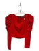 Alice & Olivia Size 2 Red Polyester Long Sleeve Back Zip Cropped Top Red / 2