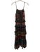 Farm Rio Size S Black & Multi Viscose Spaghetti Strap Botanical Print Dress Black & Multi / S