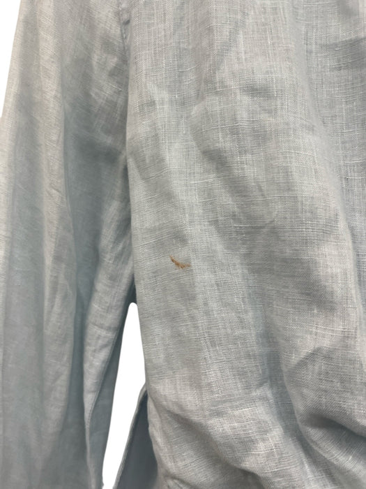 Derek Lam 10 Crosby Size 2 Light Blue Linen Long Sleeve Button Front Dress Light Blue / 2