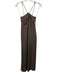 Susana Monaco Size S Taupe Gray Nylon Blend Spaghetti Strap Halter Maxi Dress Taupe Gray / S