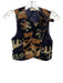 Ulla Johnson Size 2 Black, Brown, Multi Cotton Vest All Over Print Wrap Top Black, Brown, Multi / 2