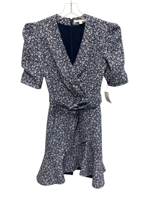 Jonathan Simkhai Size 2 Navy, White, Purple Cotton Blend Short Sleeve Dress Navy, White, Purple / 2