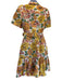 Zimmermann Size 0 White, Yellow, Multi Cotton Button Front Floral Pockets Dress White, Yellow, Multi / 0