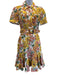 Zimmermann Size 0 White, Yellow, Multi Cotton Button Front Floral Pockets Dress White, Yellow, Multi / 0
