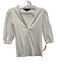 Veronica Beard Jeans Size XS White Cotton 3/4 Sleeve 1/2 Button Ribbed Top White / XS