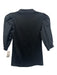 Veronica Beard Jeans Size XS Black Cotton 3/4 Sleeve 1/2 Button Ribbed Top Black / XS