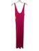 L'agence Size S Pink Viscose & Rayon Sleeveless Shine Maxi Scoop neck Dress Pink / S