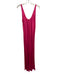 L'agence Size S Pink Viscose & Rayon Sleeveless Shine Maxi Scoop neck Dress Pink / S
