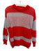 Humanoid Size S Orange & Gray Mohair Blend Long Sleeve Stripe Knit Sweater Orange & Gray / S