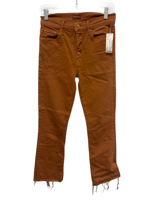 Mother Size 26 Brown Cotton Button Fly High Rise Boot Cut Jeans Brown / 26