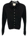 Reformation Size Small Black Cashmere Blend Long Sleeve Button Front Sweater Black / Small