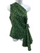 Noble 31 Size XS Green, Navy, Gray Polyester Sleeveless Jacquard Print Top Green, Navy, Gray / XS
