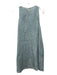 Zara Size XS Light Chambray Linen Round Neck Sleeveless Fit & Flare Dress Light Chambray / XS