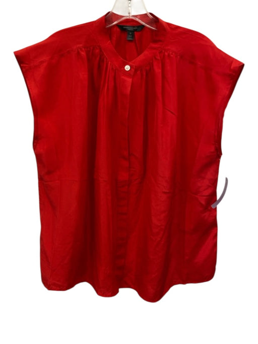 Banana Republic Size S Red Silk Button Detail Sleeveless Top Red / S