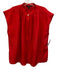 Banana Republic Size S Red Silk Button Detail Sleeveless Top Red / S