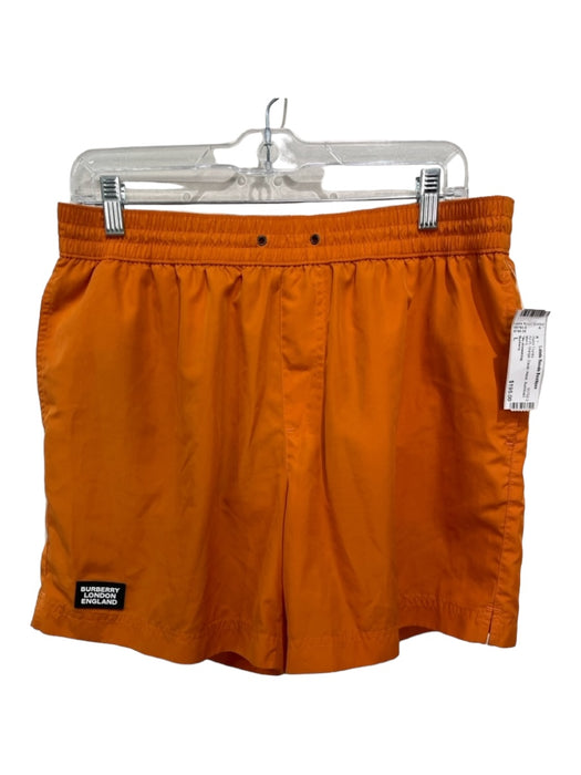 Burberry Size L AS IS Orange Elastic Waist Men's Swim Trunks L