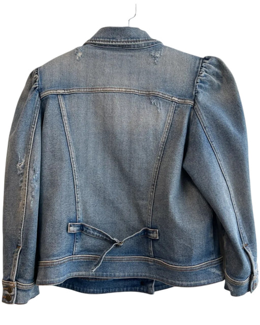 Retrofete Size XL Light Wash Cotton Denim Ripped Button Front Jean Jacket Jacket Light Wash / XL