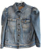 Retrofete Size XL Light Wash Cotton Denim Ripped Button Front Jean Jacket Jacket Light Wash / XL
