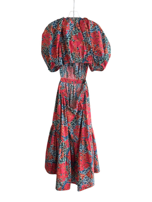 Ulla Johnson Size Est xl Red Pink & multi No Fabric Tag Puff Sleeves Dress Red Pink & multi / Est xl