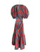 Ulla Johnson Size Est xl Red Pink & multi No Fabric Tag Puff Sleeves Dress Red Pink & multi / Est xl