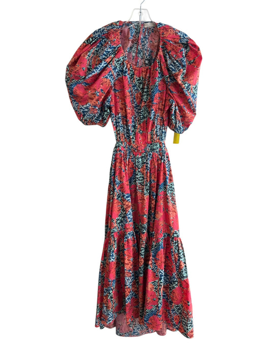 Ulla Johnson Size Est xl Red Pink & multi No Fabric Tag Puff Sleeves Dress Red Pink & multi / Est xl