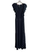 Scotch & Soda Size L Navy Blue Polyester Round Neck Cap Sleeve Solid Color Dress Navy Blue / L