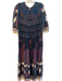 Ba&sh Size 3 Multi Viscose Smocked Tribal Round Neck Maxi Dress Multi / 3