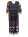 Ba&sh Size 3 Multi Viscose Smocked Tribal Round Neck Maxi Dress Multi / 3