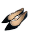 Stuart Weitzman Shoe Size 9.5 Black Suede Leather Cut Out Pointed Toe Shoes Black / 9.5