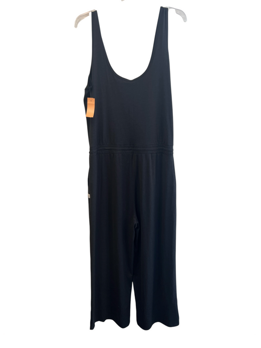 Vuori Size L Black Polyester & Elastane Jersey Sleeveless Round Neck Jumpsuit Black / L