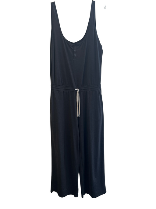 Vuori Size L Black Polyester & Elastane Jersey Sleeveless Round Neck Jumpsuit Black / L