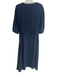 Ba&sh Size 3 Navy Viscose Shoulder buttons Round Neck Half Sleeve Dress Navy / 3
