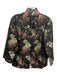 Connie Roberson Size M Black & Multi Silk Button Down Floral Jaquard Jacket Black & Multi / M