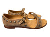 Theory Shoe Size 40 Tan Leather Silver Hardware Open Toe Buckle Strap Flat Shoes Tan / 40