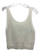 Vince Size XS White Cotton Crochet Wrap Detail Sleeveless V Neck Top White / XS