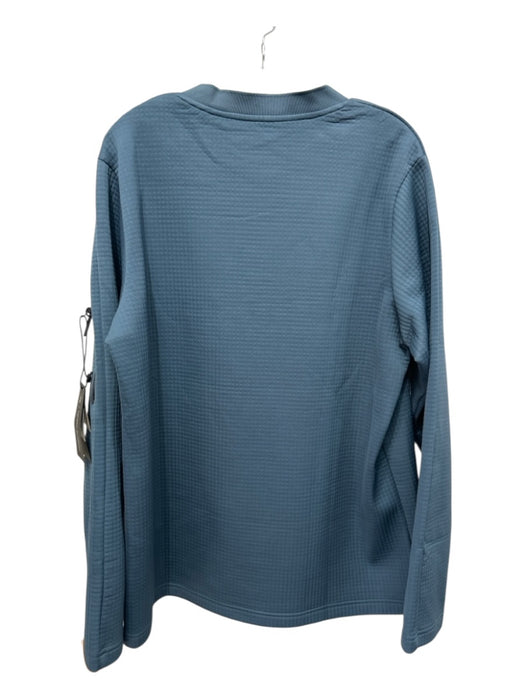 Porsche Design NWT Size XL Blue Synthetic Textured Athleisure Long Sleeve Shirt Blue / XL