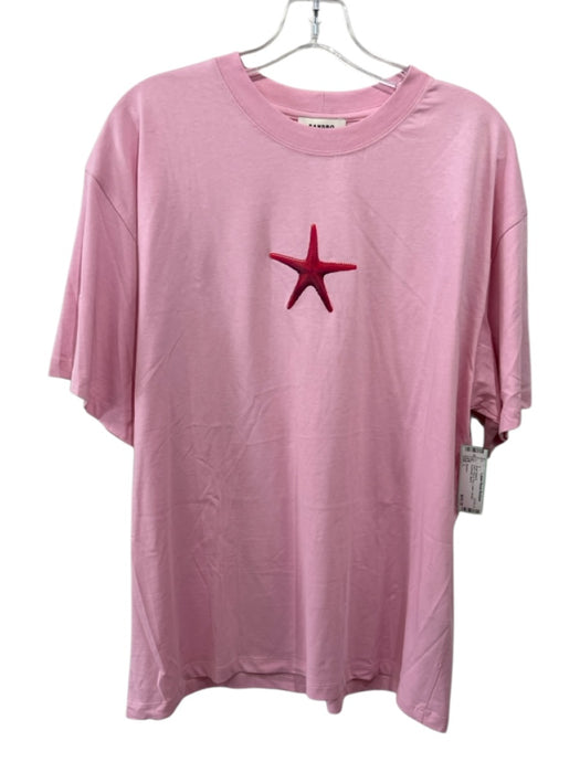 Sandro NWT Size L Pink & Red Cotton Starfish Men's Short Sleeve Pink & Red / L