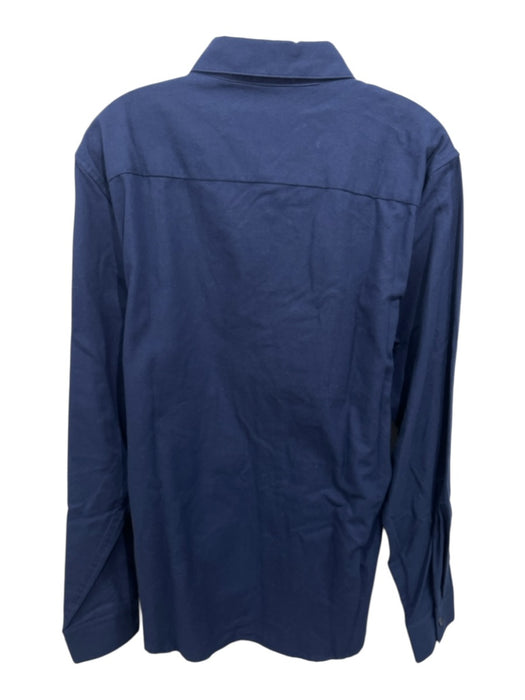Sandro NWT Size L Navy Blue Cotton Button Down Men's Long Sleeve Shirt Navy Blue / L