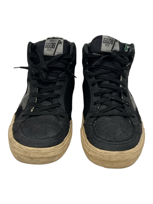 Golden Goose Shoe Size 44 Black Synthetic Abstract Ankle High Lace Up Shoes Black / 44