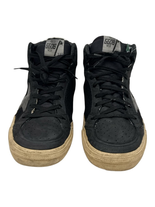 Golden Goose Shoe Size 44 Black Synthetic Abstract Ankle High Lace Up Shoes Black / 44