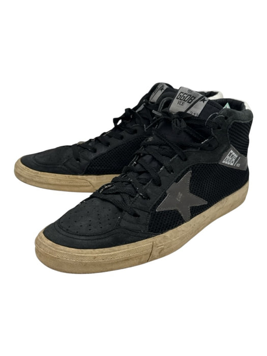 Golden Goose Shoe Size 44 Black Synthetic Abstract Ankle High Lace Up Shoes Black / 44