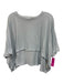 We The Free Size S Baby Blue Cotton Batwing High Low rolled hem Crew Neck Top Baby Blue / S