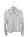 Anne Fontaine Size 3/L White & Black Cotton Long Sleeve Striped Button Down Top White & Black / 3/L